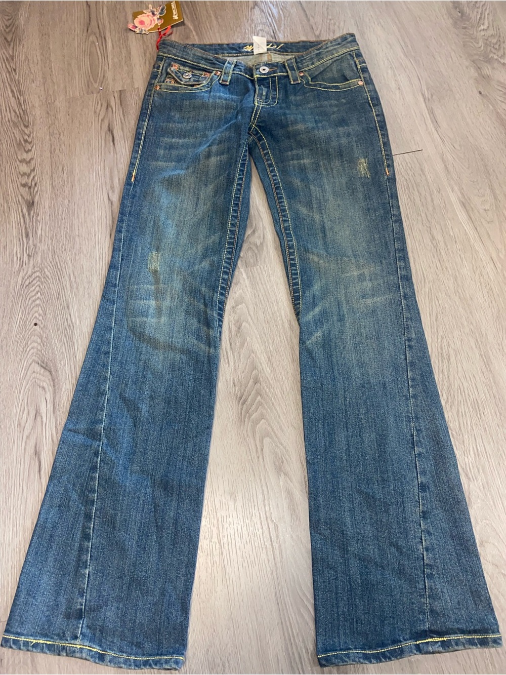 M Michel Bootcut Jeans in Faded Blue Denim